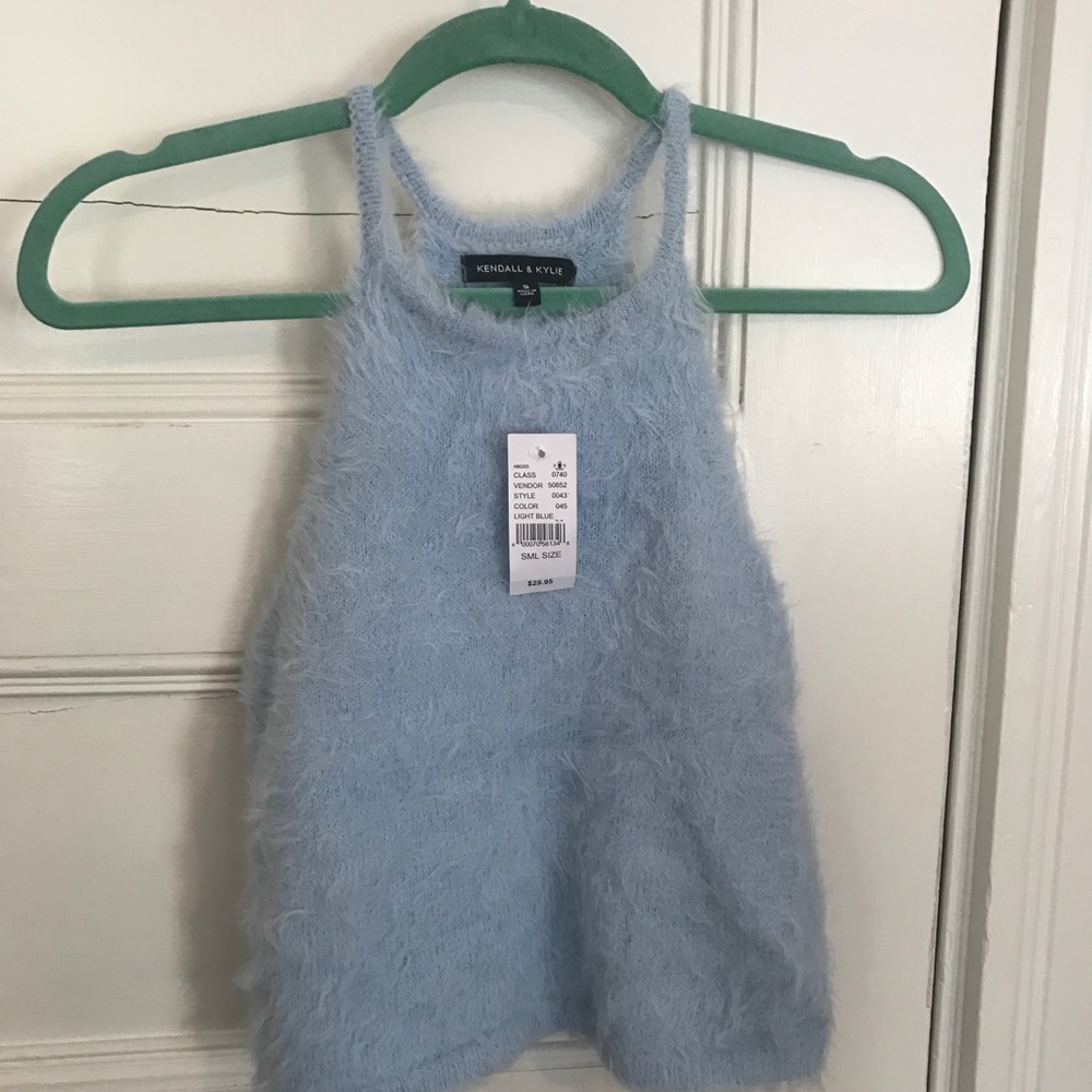 Kendall and Kylie fur halter top